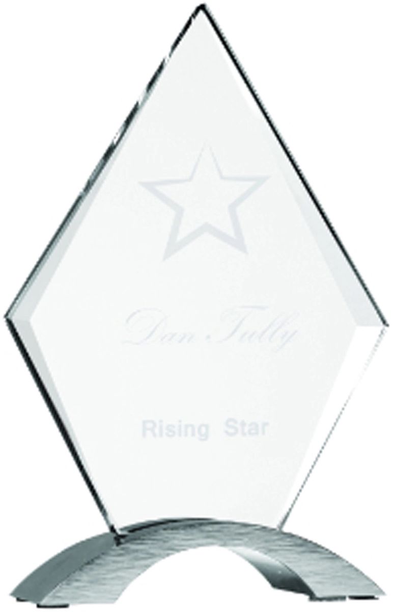 7.25" Diamond Cosmic Glass w/Silver Base 4