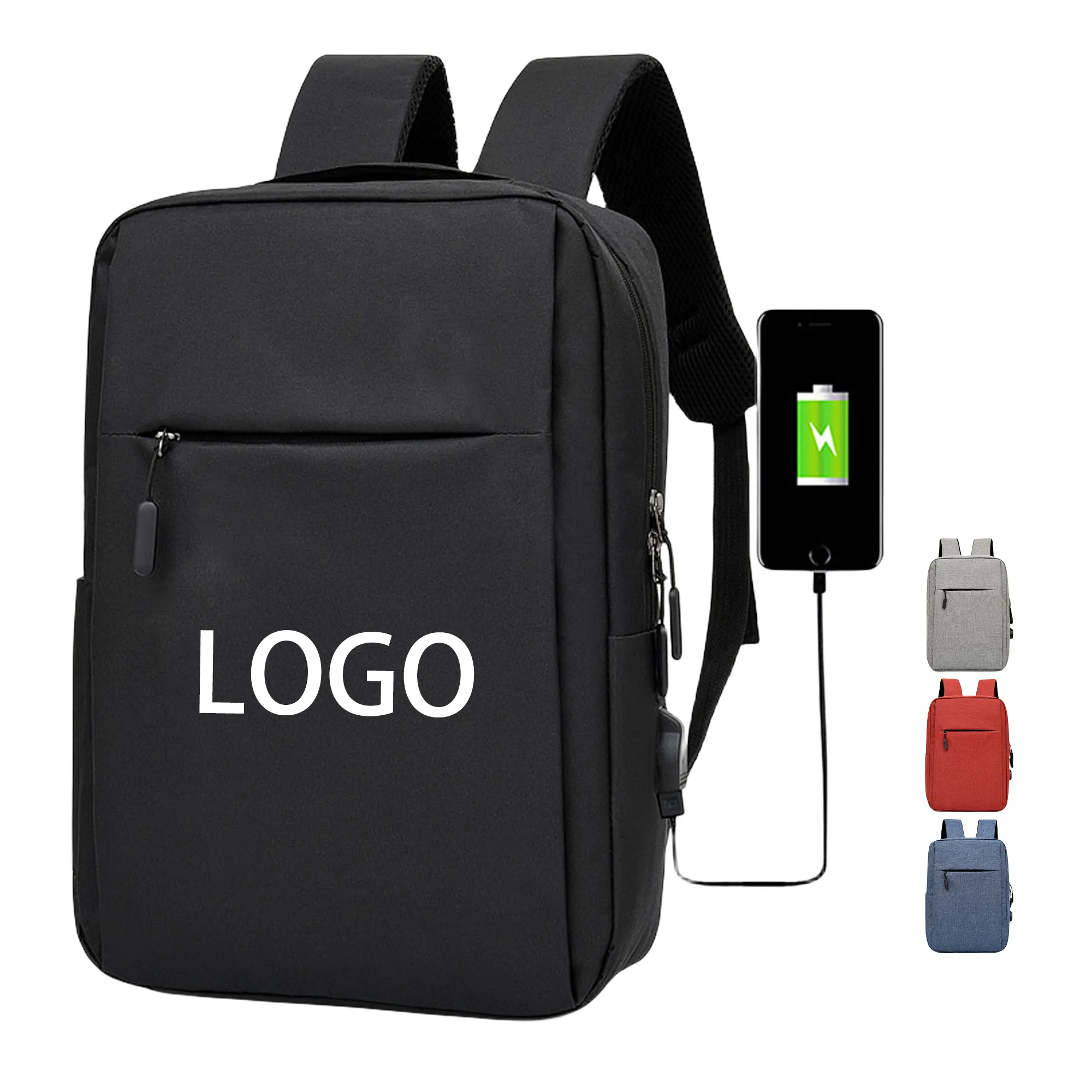 Oxford Cloth Computer Backpack With USB Charging Port 4