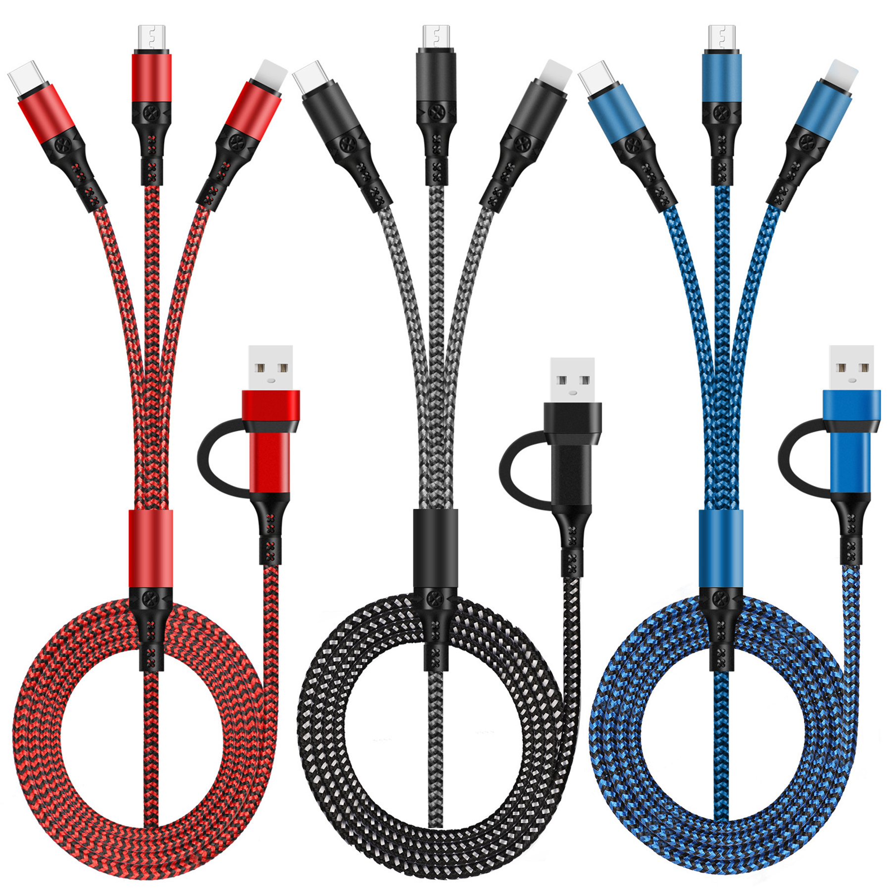 5 In 1 Multi 3A Fast Charging Cable