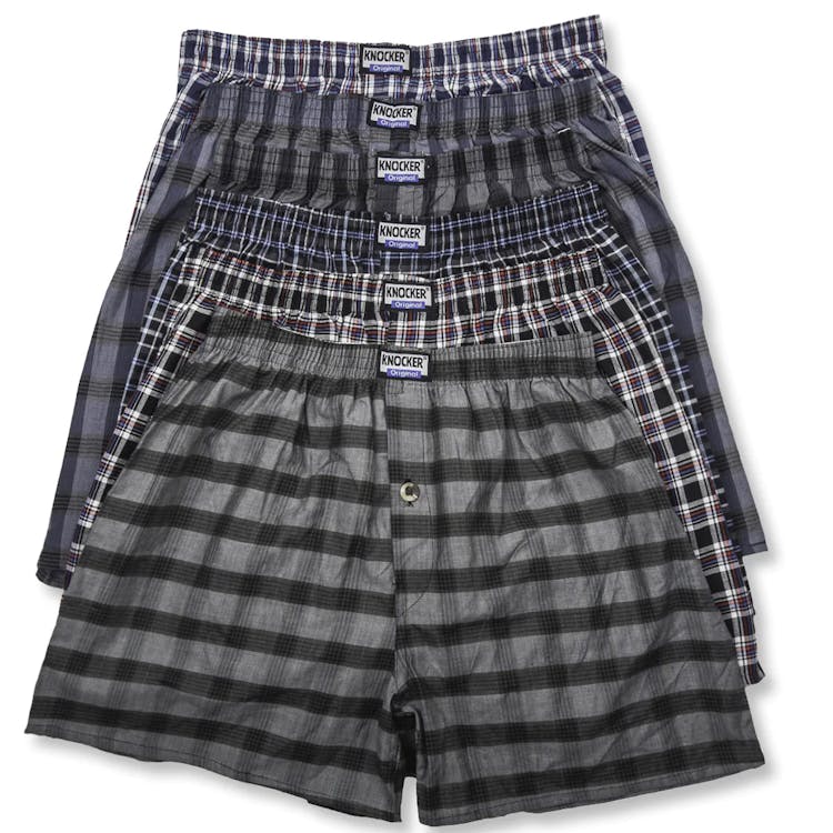 Men's Cotton Boxer Shorts - Medium Assorted Plaids 3 Pack 3