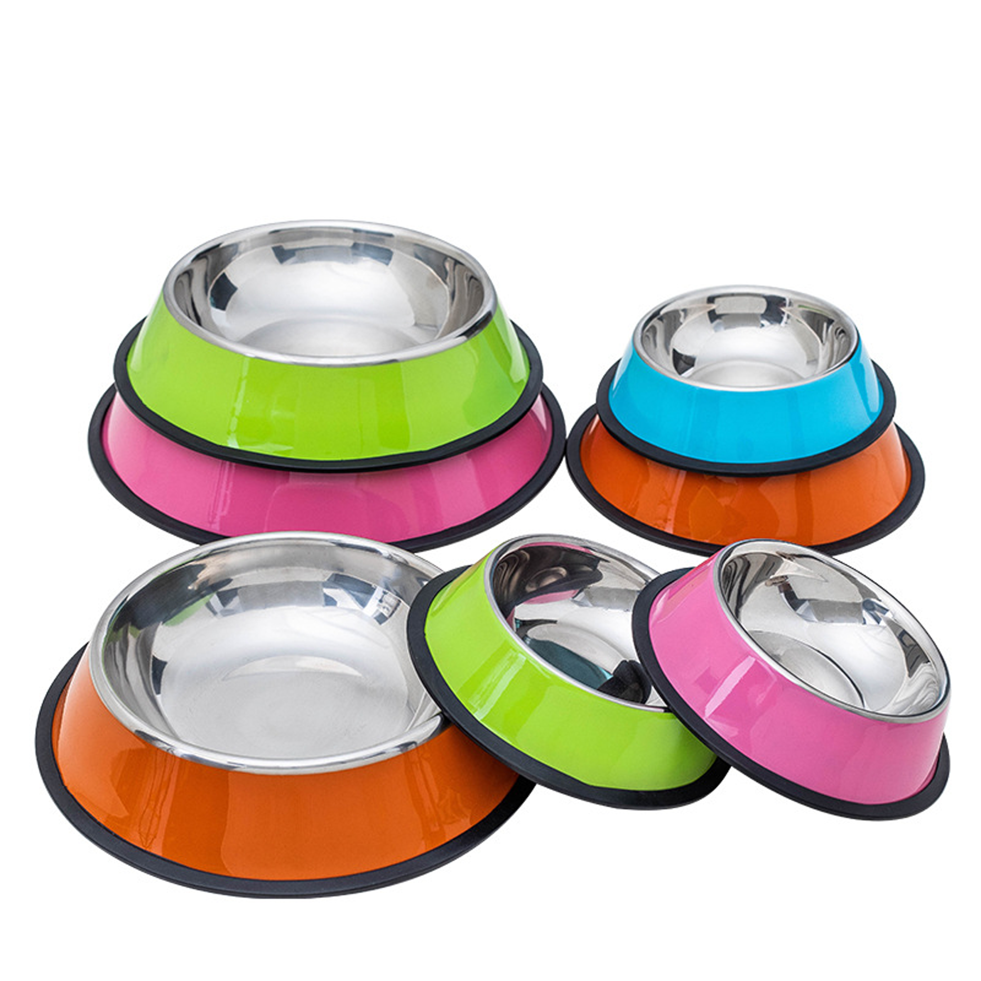 Coloured Stainless Steel Dog Bowls With Custom Logo 9