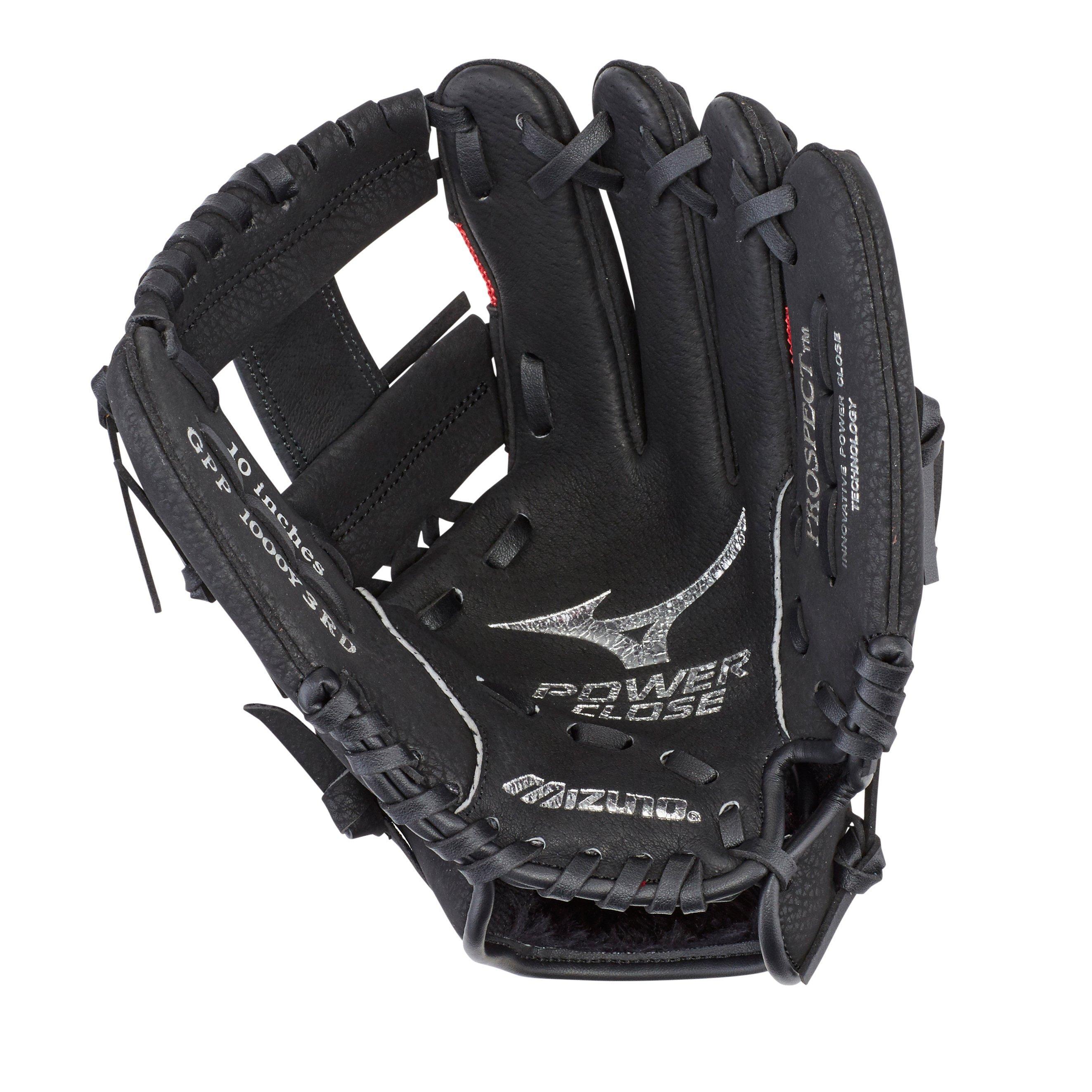 Prospect Series PowerClose Baseball Glove 10", Deep 3 Web, Full Grain Pigskin, Mesh 6
