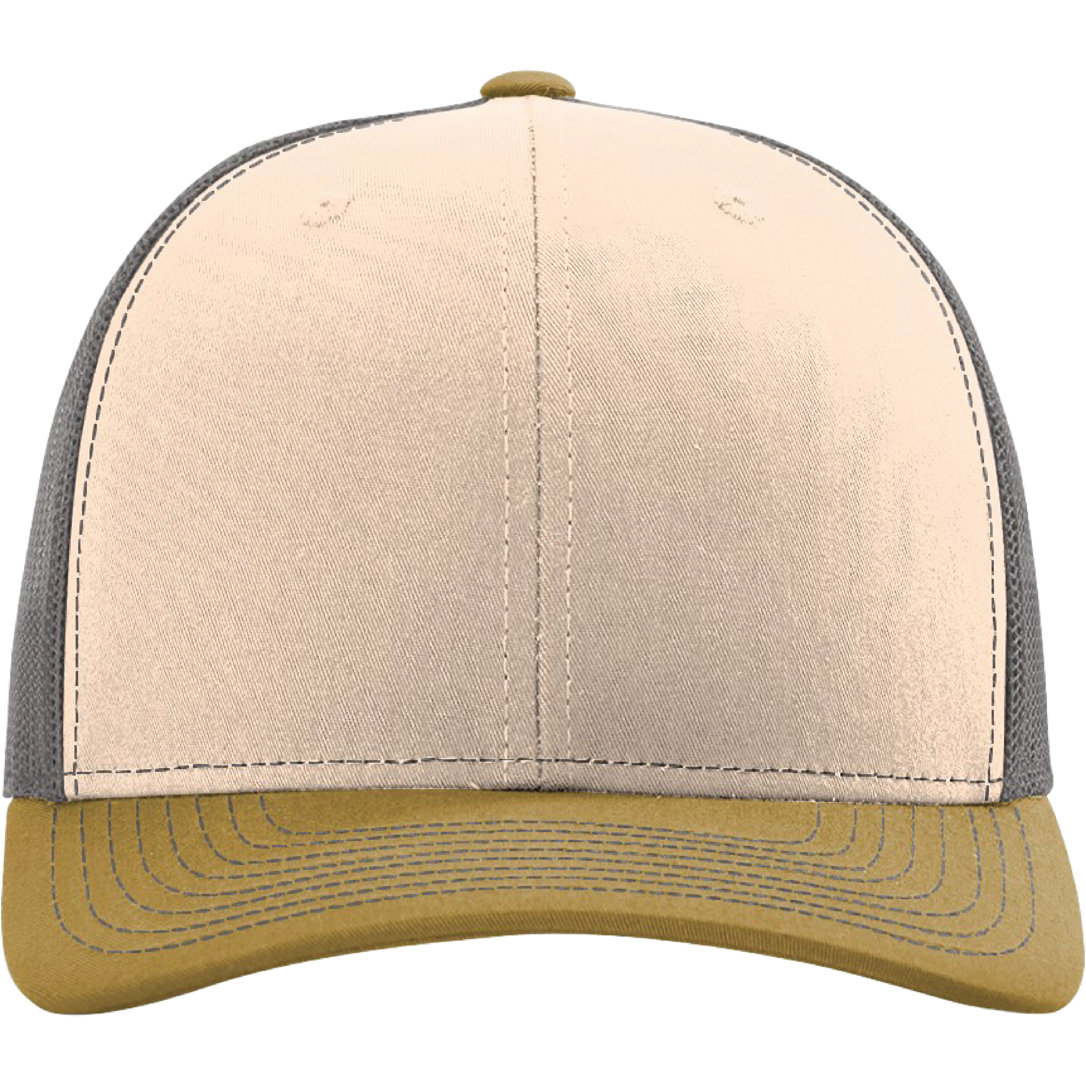Richardson 112 6-Panel Snapback Trucker Hat w/Leatherette Adhesive Patches or Embroidery 320
