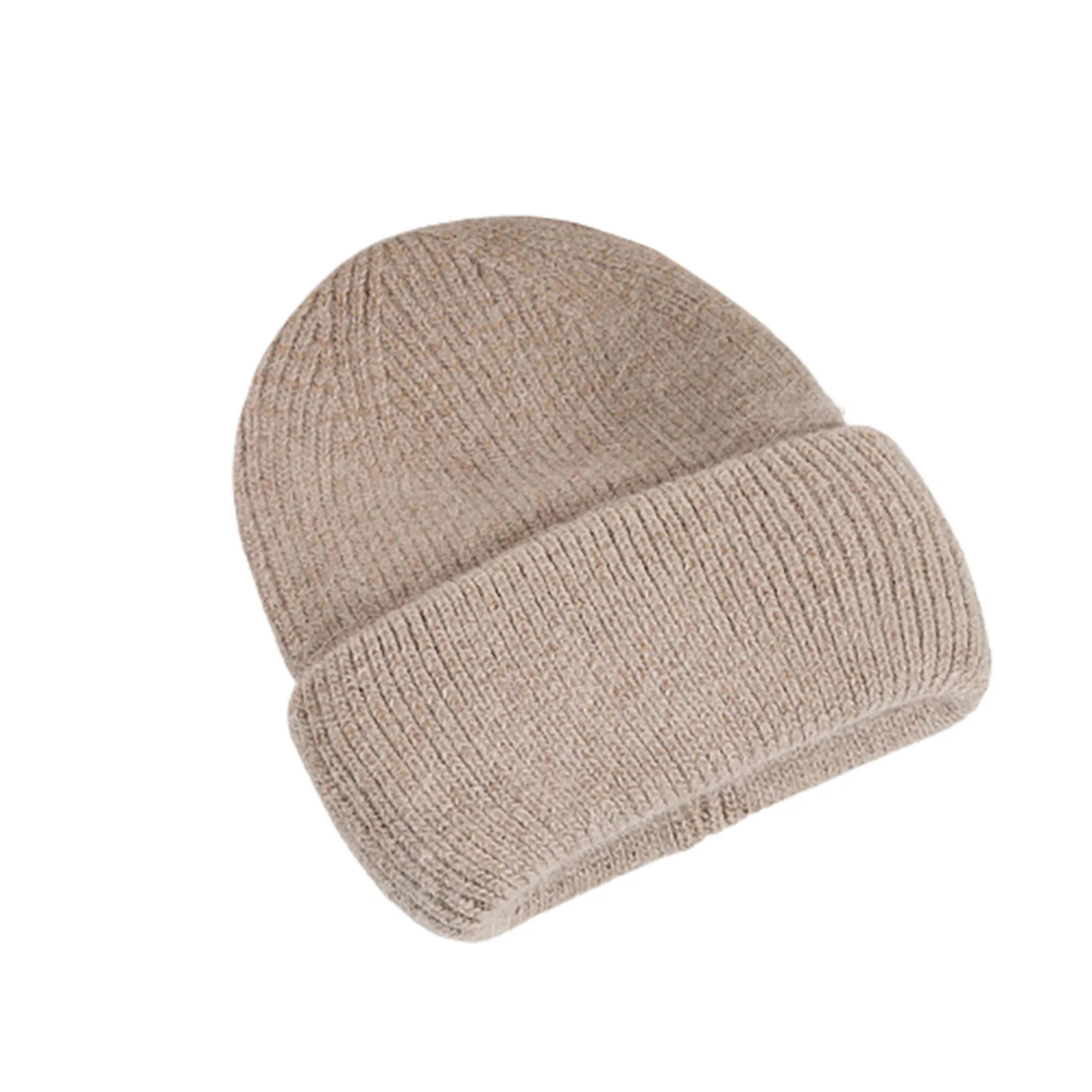 Winter Angora Rabbit Hair Knit Beanie Hat MOQ 10pcs 15