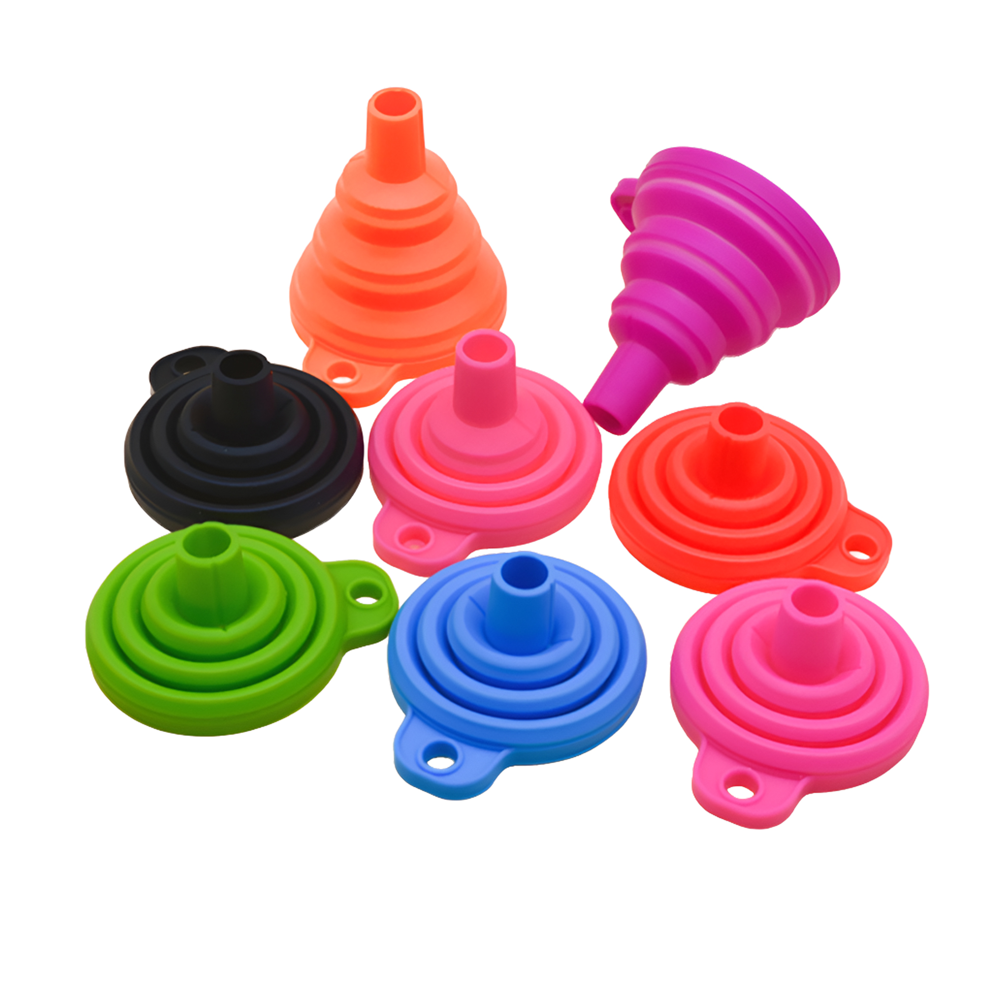 MOQ 50 PCS Durable Folding Silicone Funnel 5