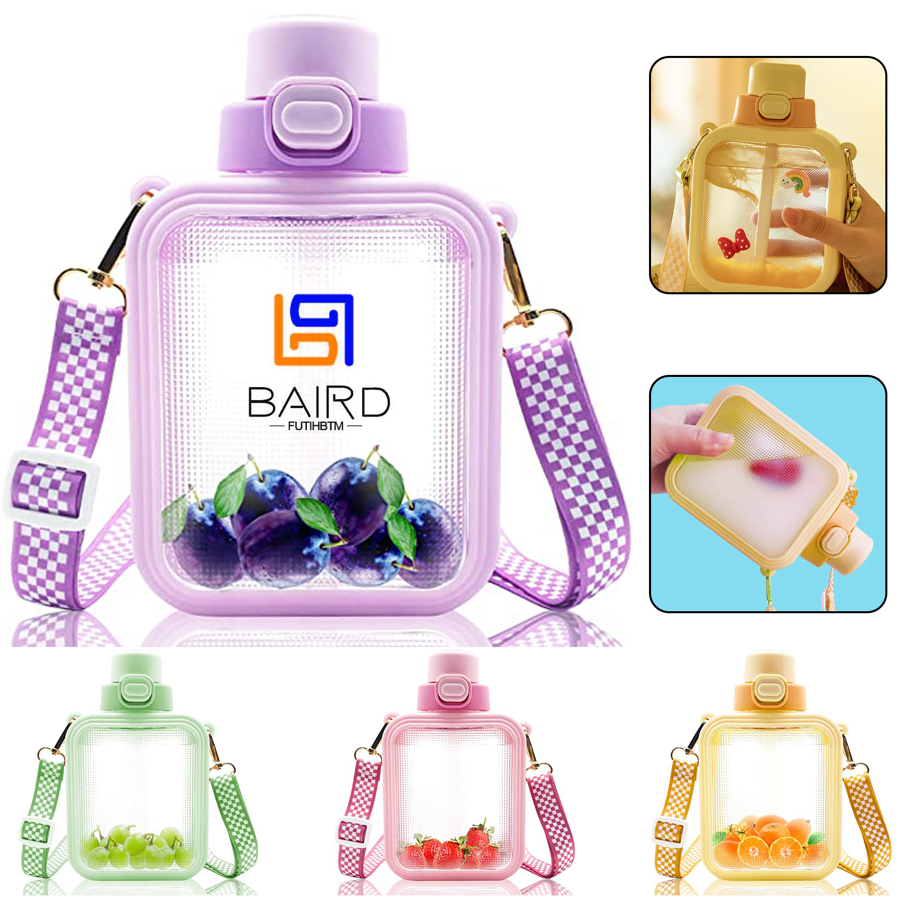 Cute Square Water Bottles 5