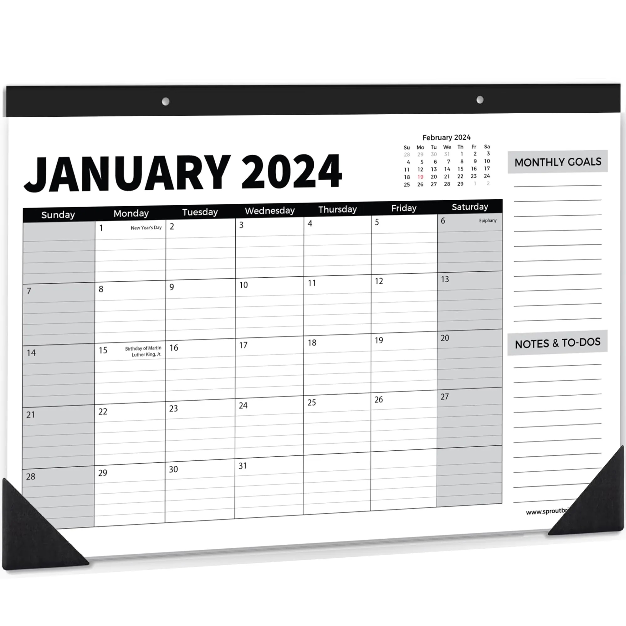 18-Month Desk Calendar