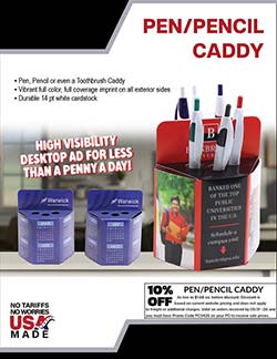 Pen caddy sales flyer