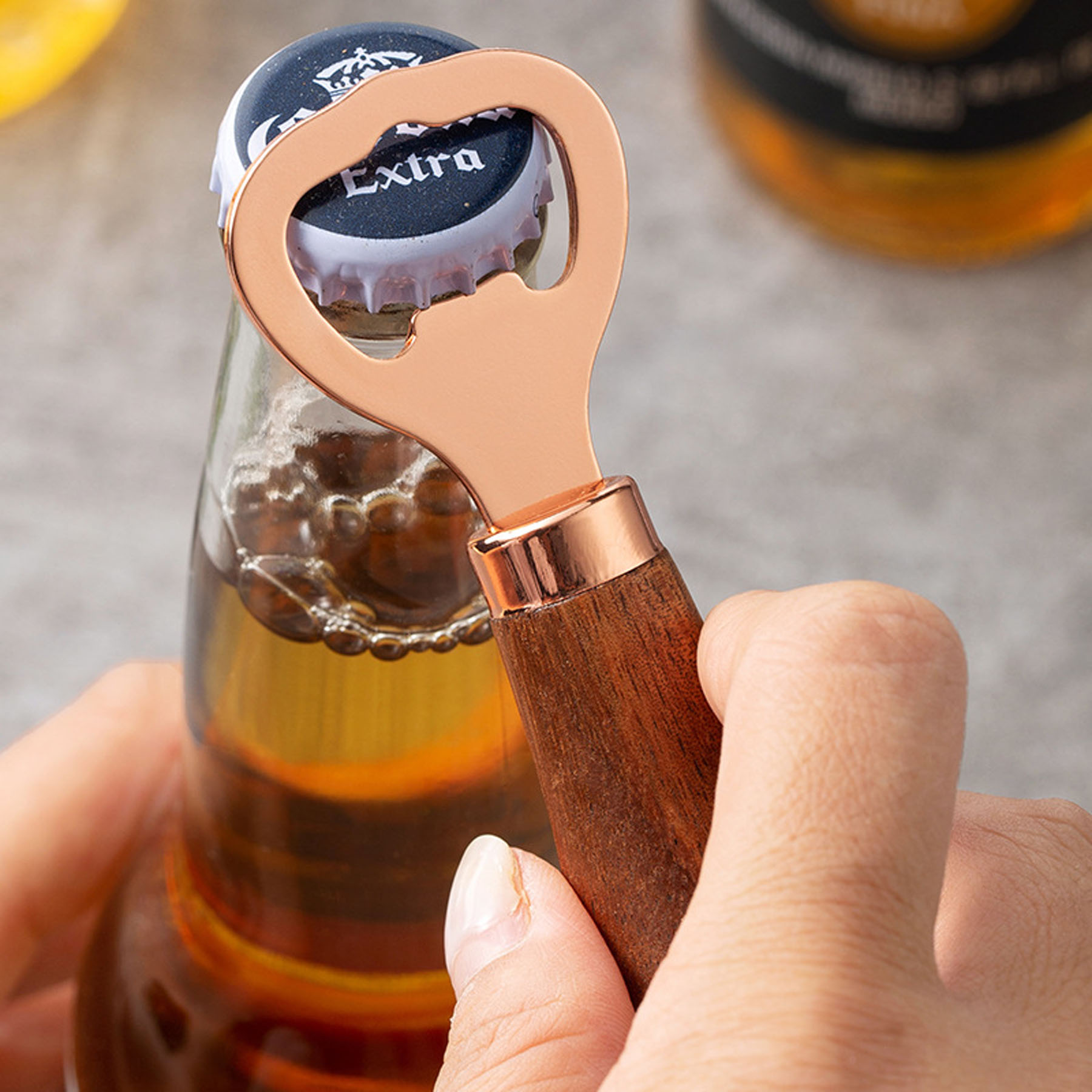 Wood Handle Beer Bottle Opener 9