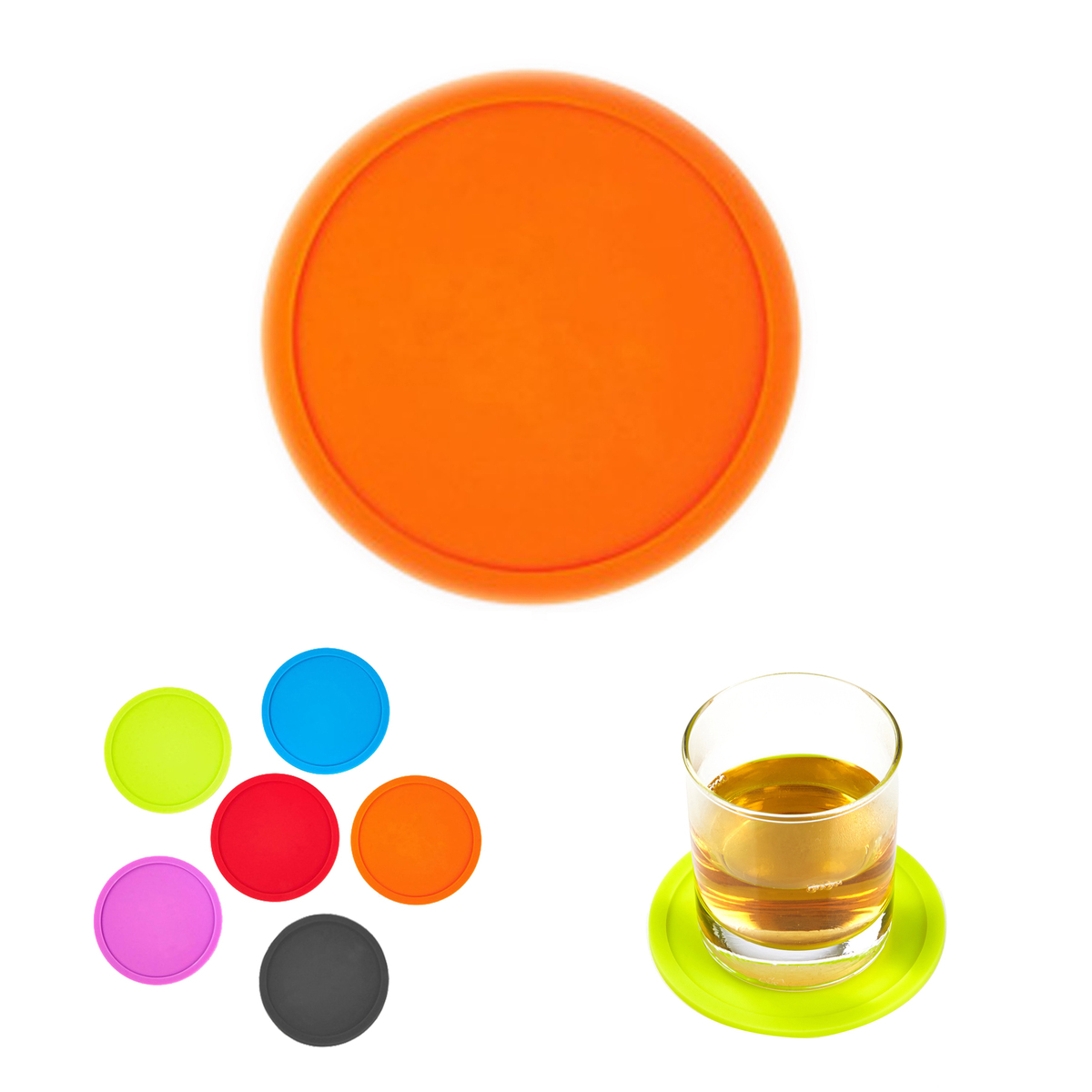 4" Silicone Coaster DPGR2025 SimplyU Promotions, LLC