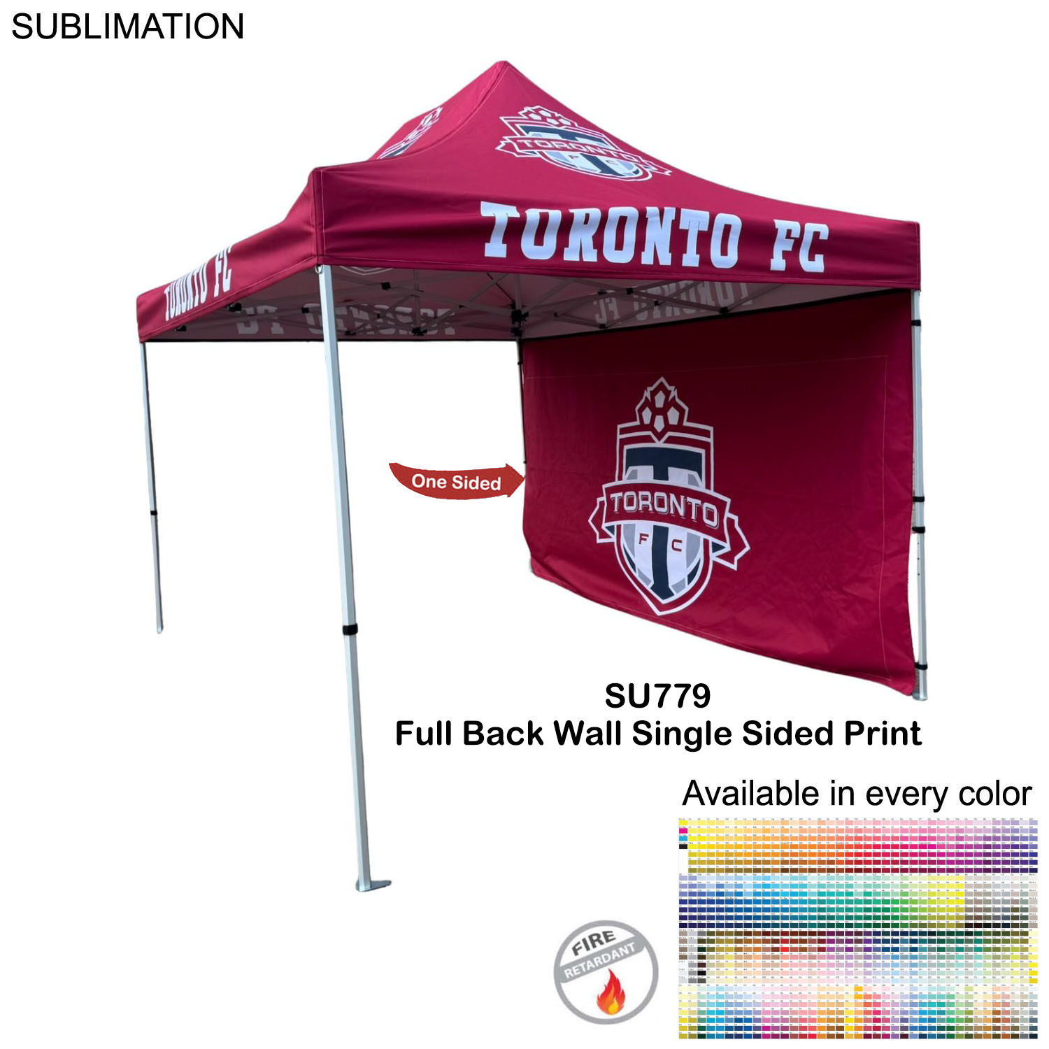Full 15' Back Wall for 10x15 Tent Kit, Sublimated, Single Sided Print 2