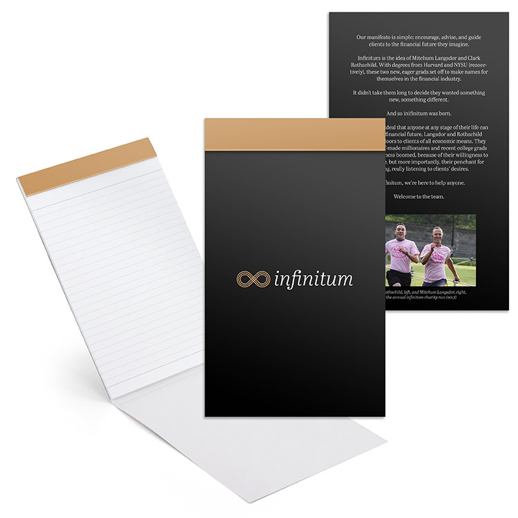 New employee orientation branded notebook case study