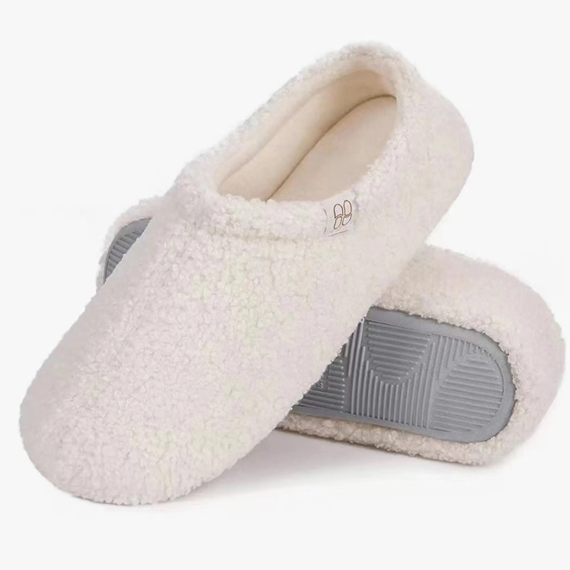 Fuzzy Curly Fur Memory Foam Loafer Slippers 3