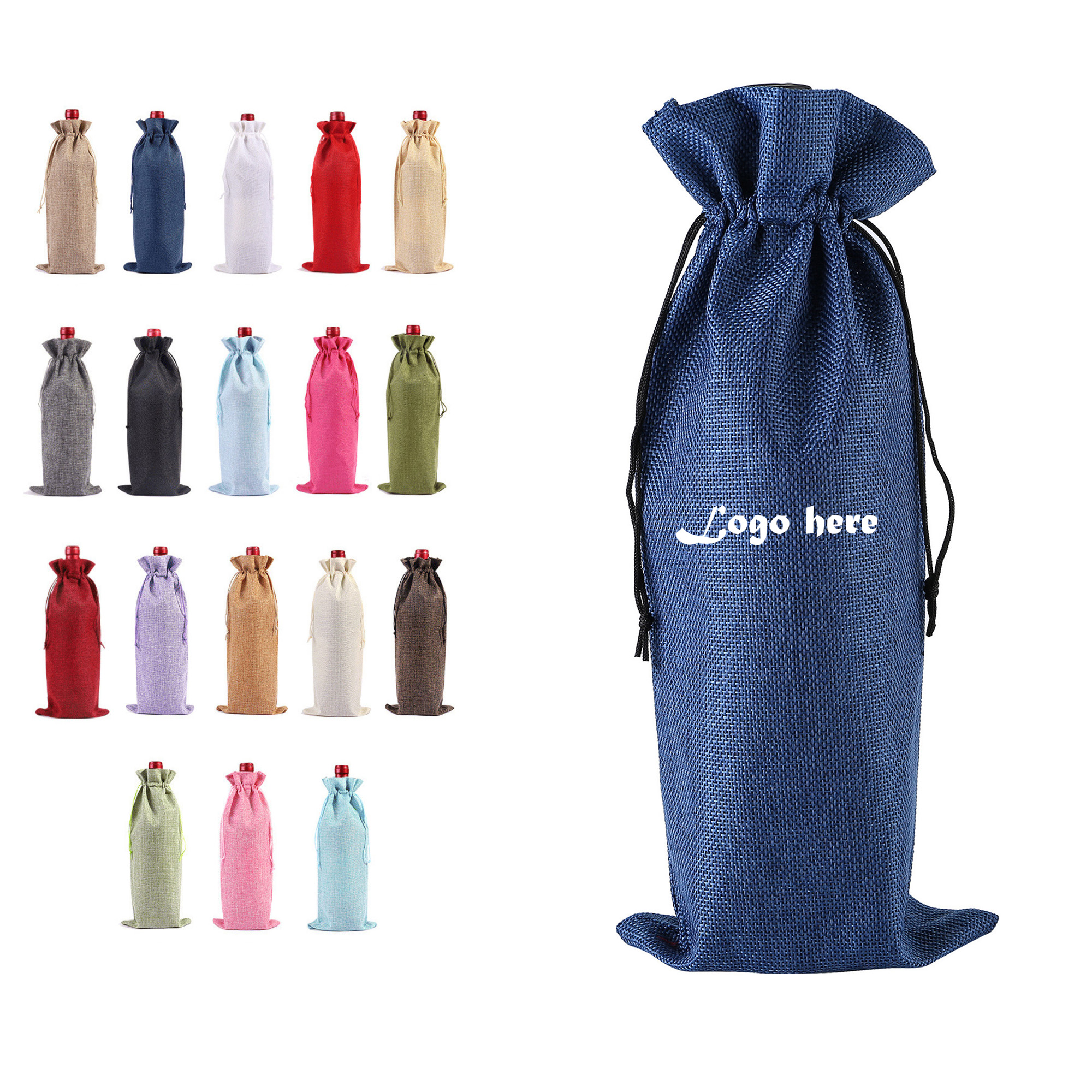 Drinking Bottle Wrapping Pouches Wine Bags Drawstring 3