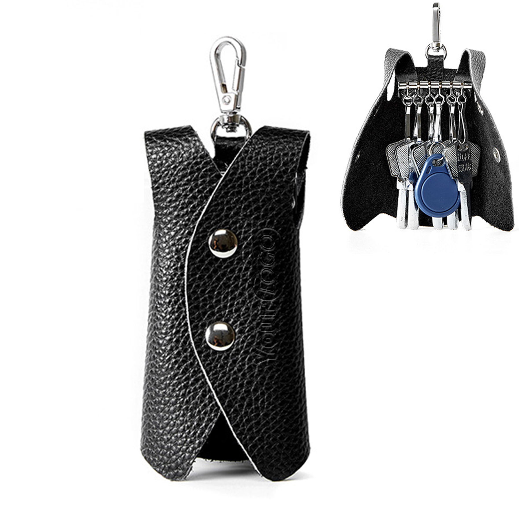 Genuine Leather Portable small key pouch 3