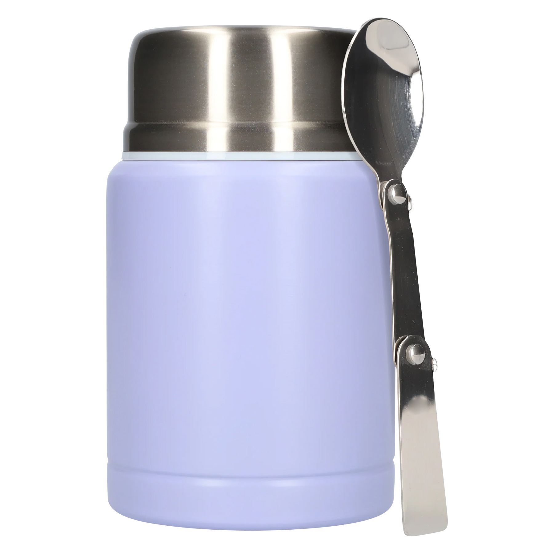 500ml Stainless Steel Vacuum Insulated Bottle Food Jar With Folding Spoon, custom water bottle with logo imprint 4
