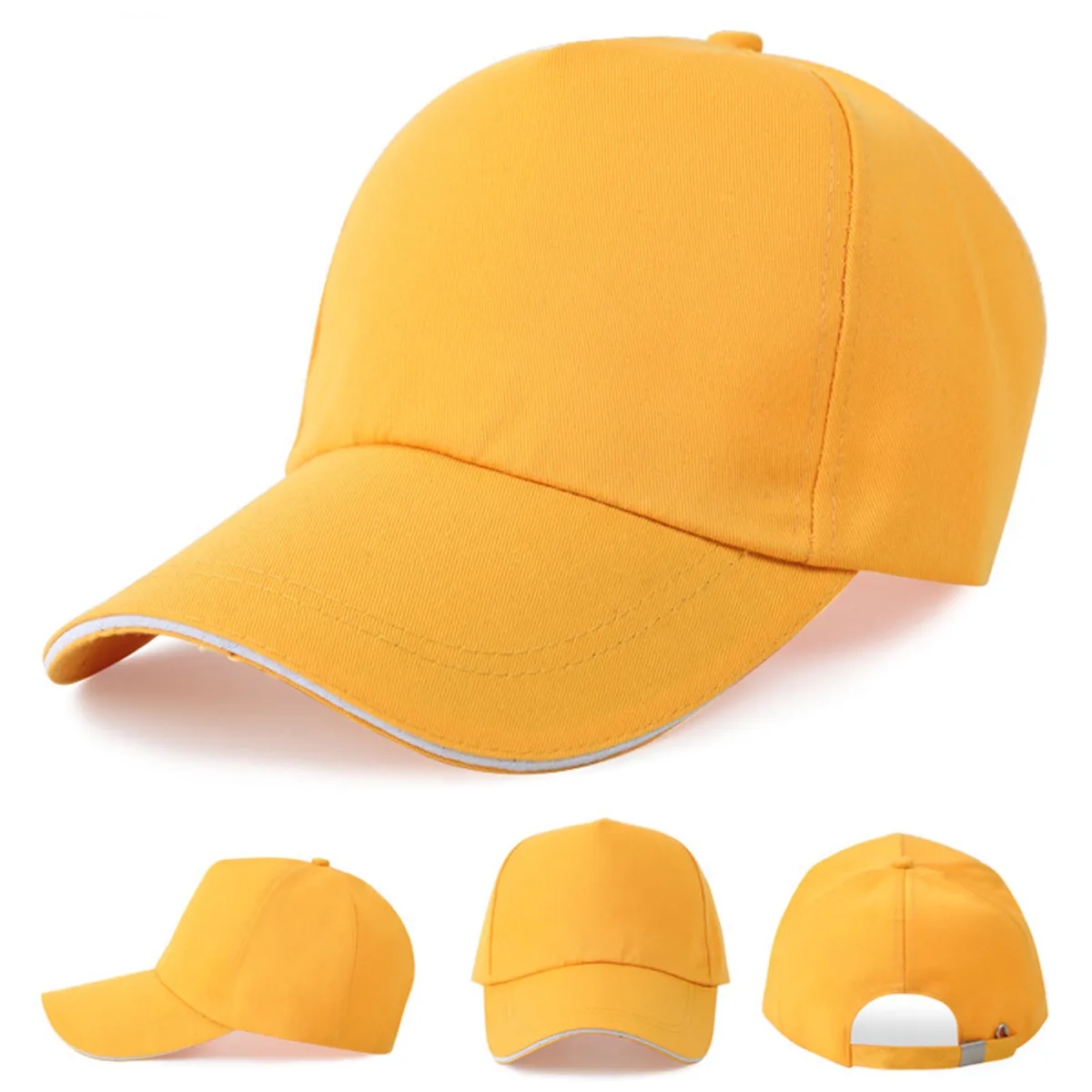 Adjustable Cotton 6 Panel Baseball Cap 9
