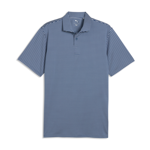 Puma BRRR Stripe Golf Polo - Dark Indigo/White Glow