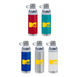 Dual Opening Stainless Steel Water Bottle - 20 Oz.