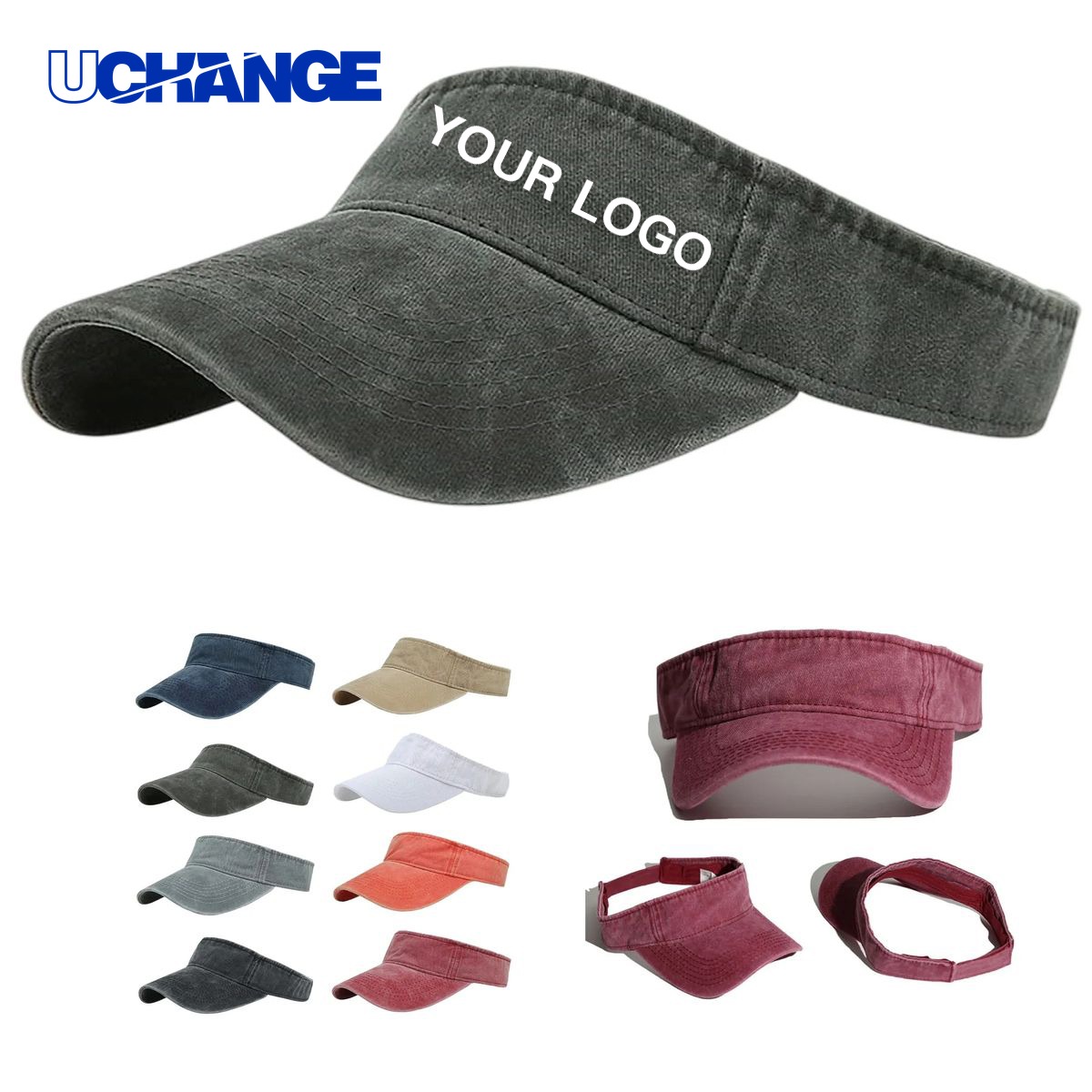 Breathable Cotton Visor Hat Headwear for Outdoor Activities
