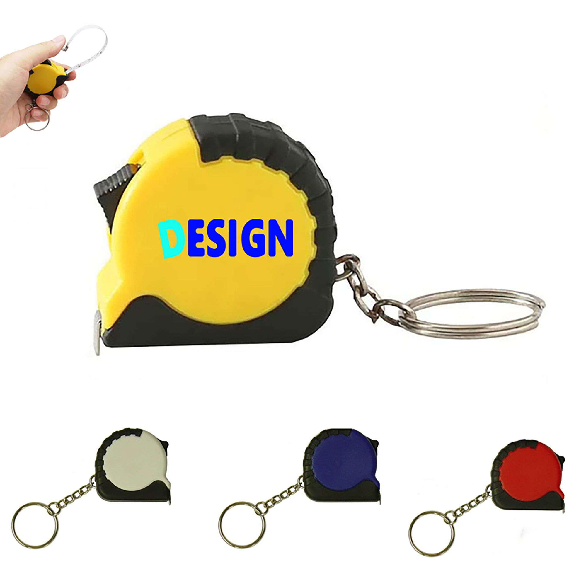 MOQ50 Mini Tape Measure Keychain