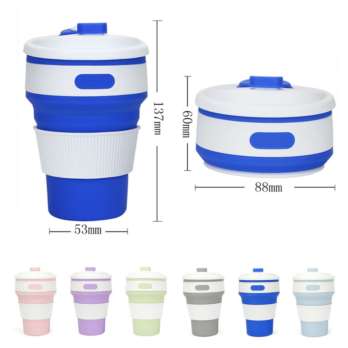 350ml Collapsible Silicone Coffee Water Cups