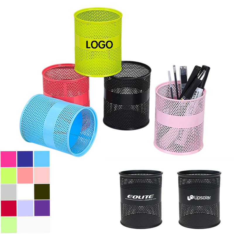 Pens Tools & Art Supplies Ventilated Round Steel Desk Caddy Holder