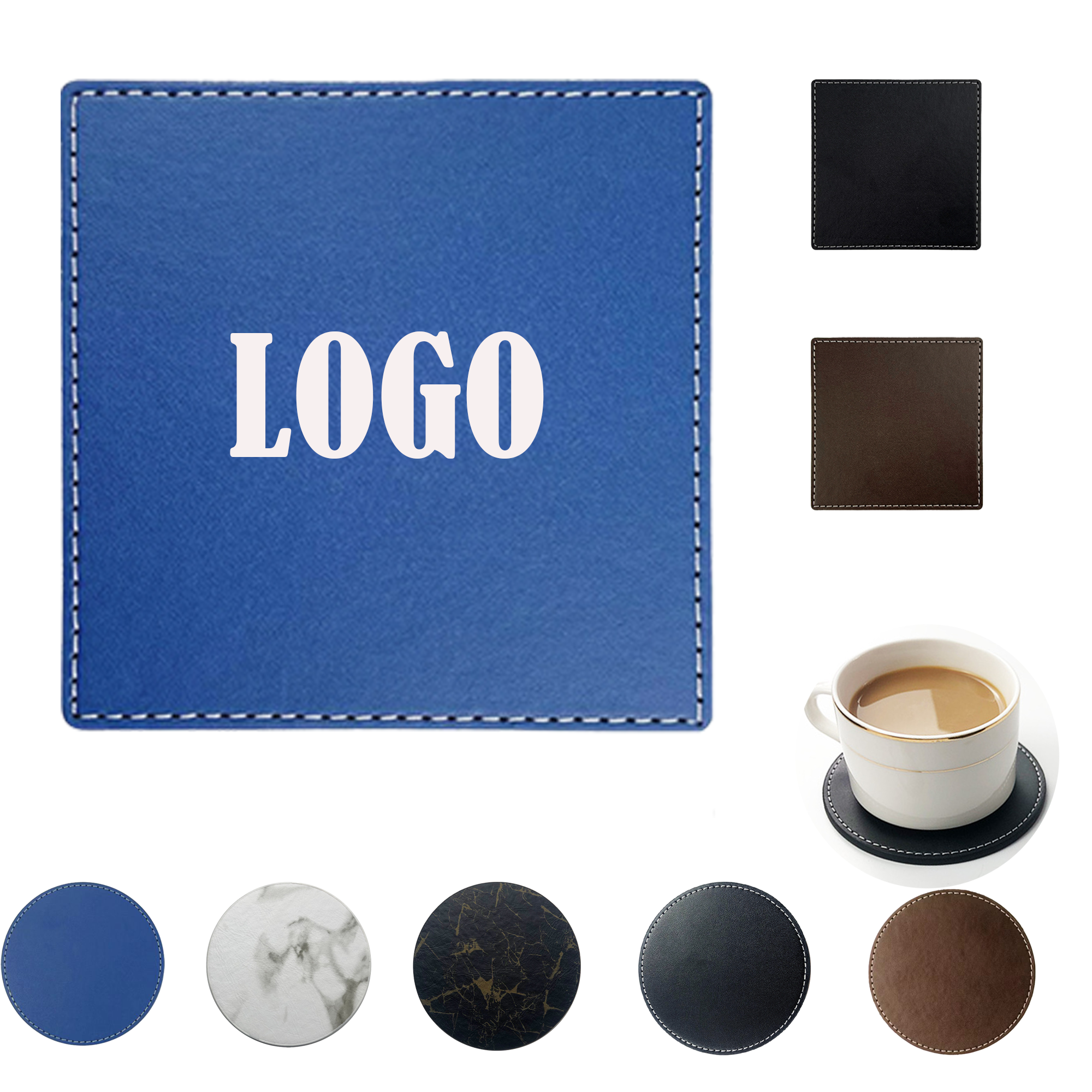 Heat Resistant Anti-Slip PU Cup Coaster MOQ50 2