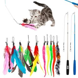 Cat Catch Wand Teaser Feather Toy