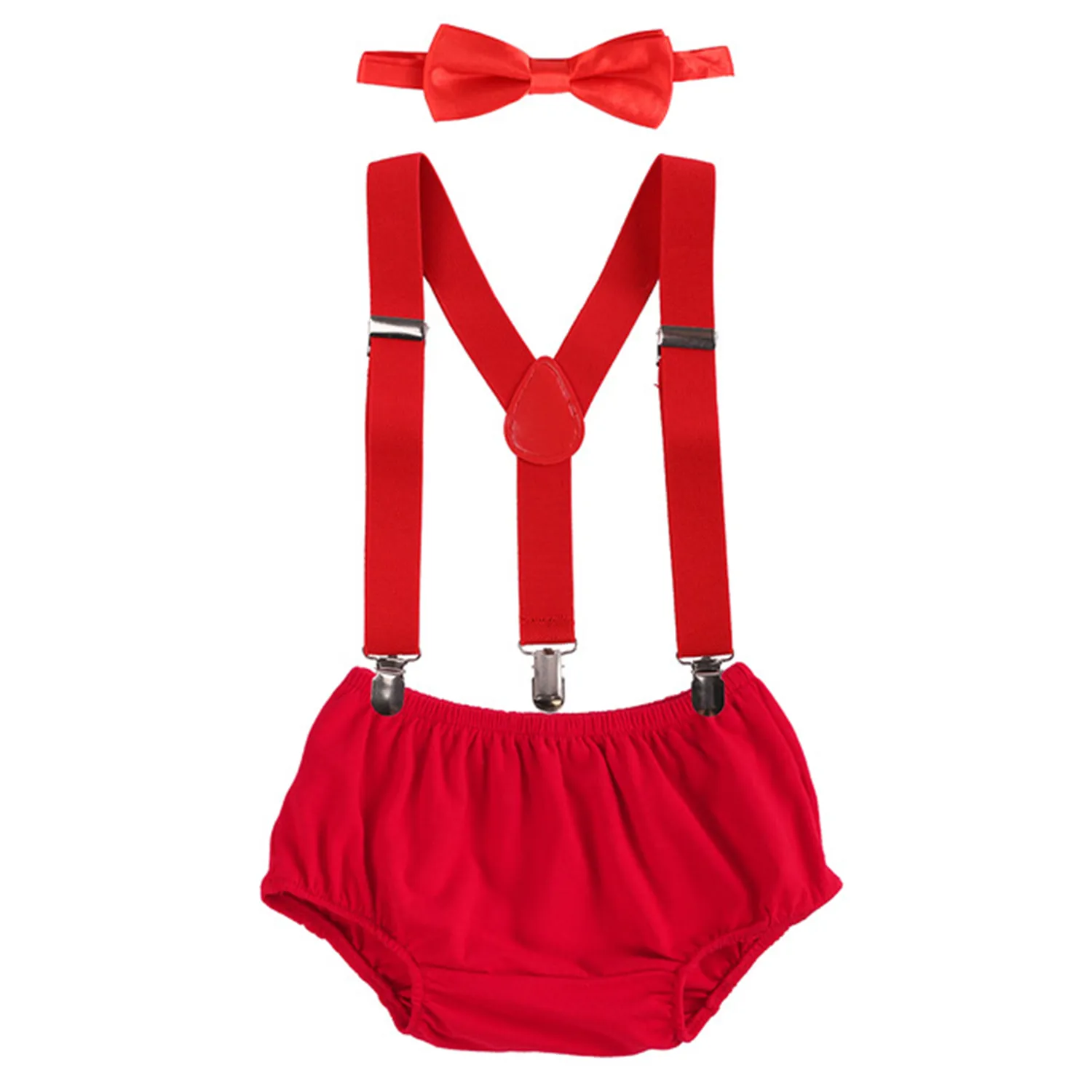Baby Boy's Birthday Outfit With Suspenders 9