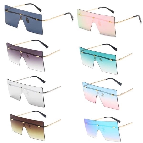 Rimless Rectangle Sunglasses