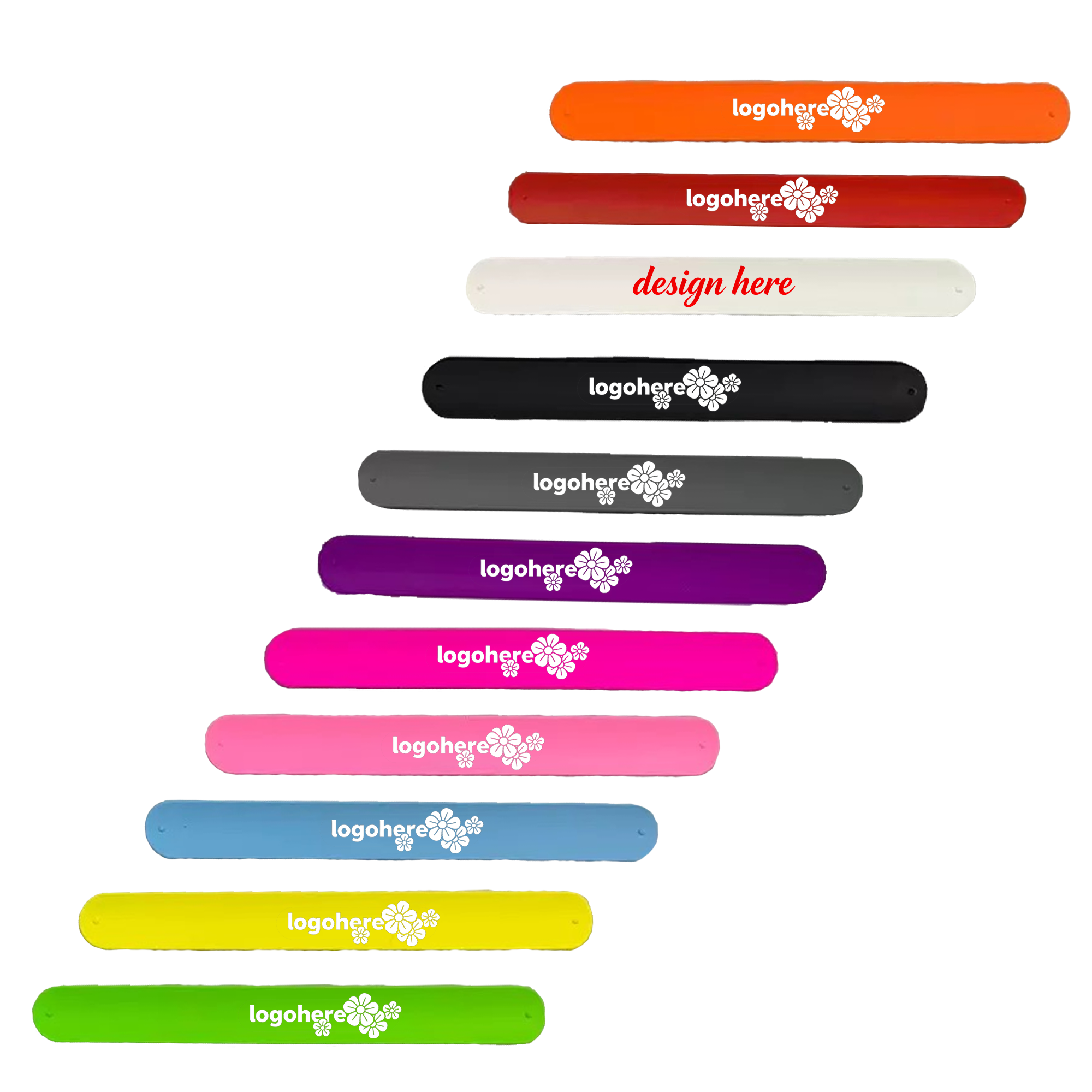 Flexible Silicone Slap Band with Custom Printing 6