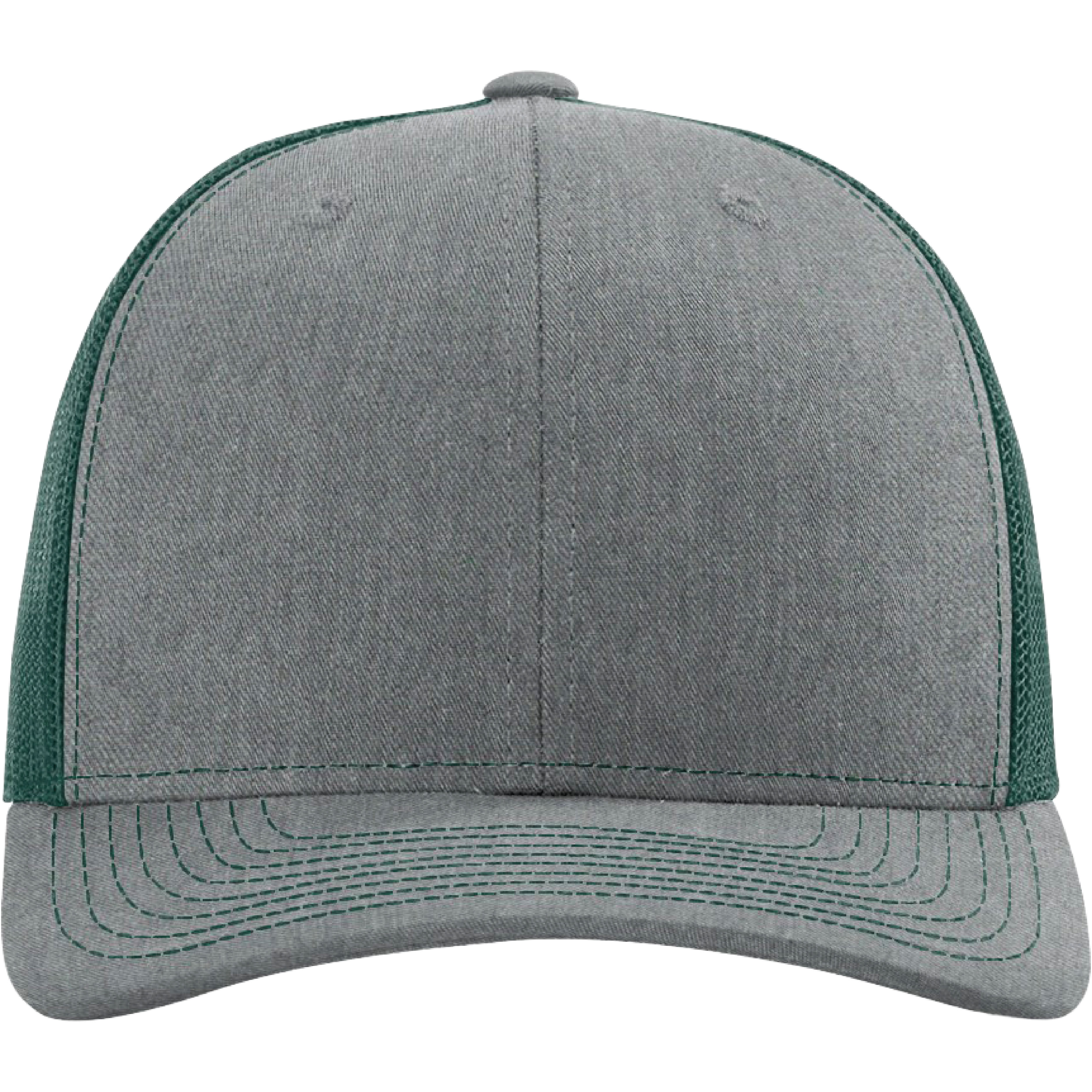 Richardson 112 6-Panel Snapback Trucker Hat w/Leatherette Adhesive Patches or Embroidery 502