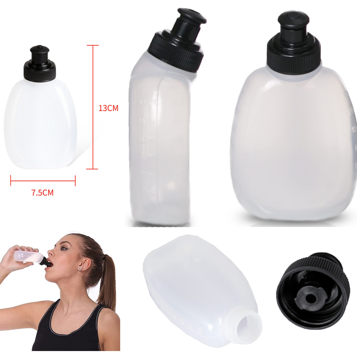 Custom Sports Water Bottle Fitness Squeeze Flask Leakproof