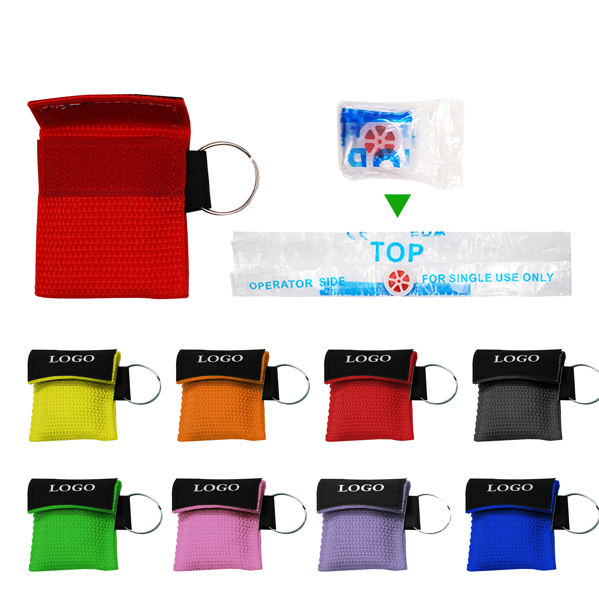 CPR Face Shield Mask Keychain 6