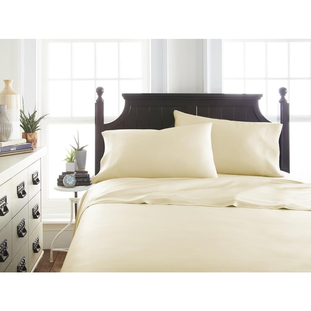Bamboo Bed Sheet Sets - Ivory Twin 3 Piece 3