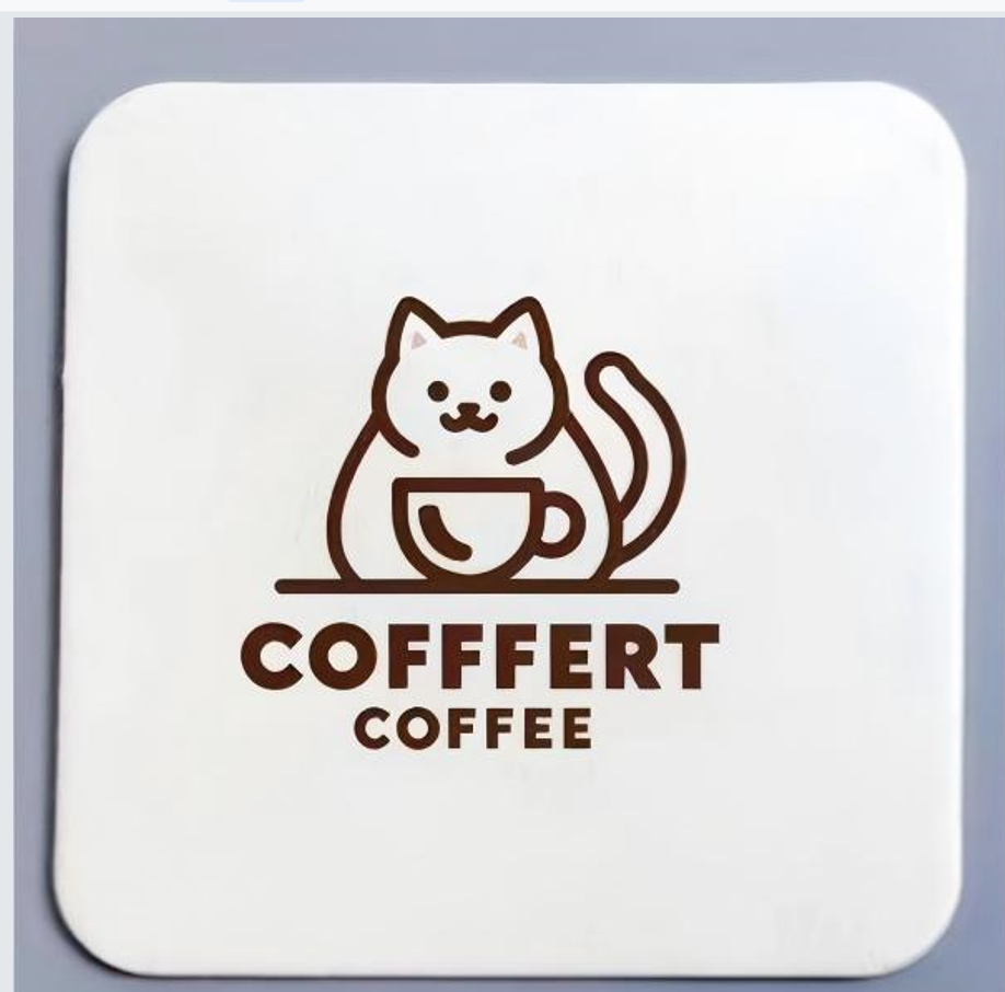 4" Square Absorbent Offset Paper Drink Coasters —43pt Thick
