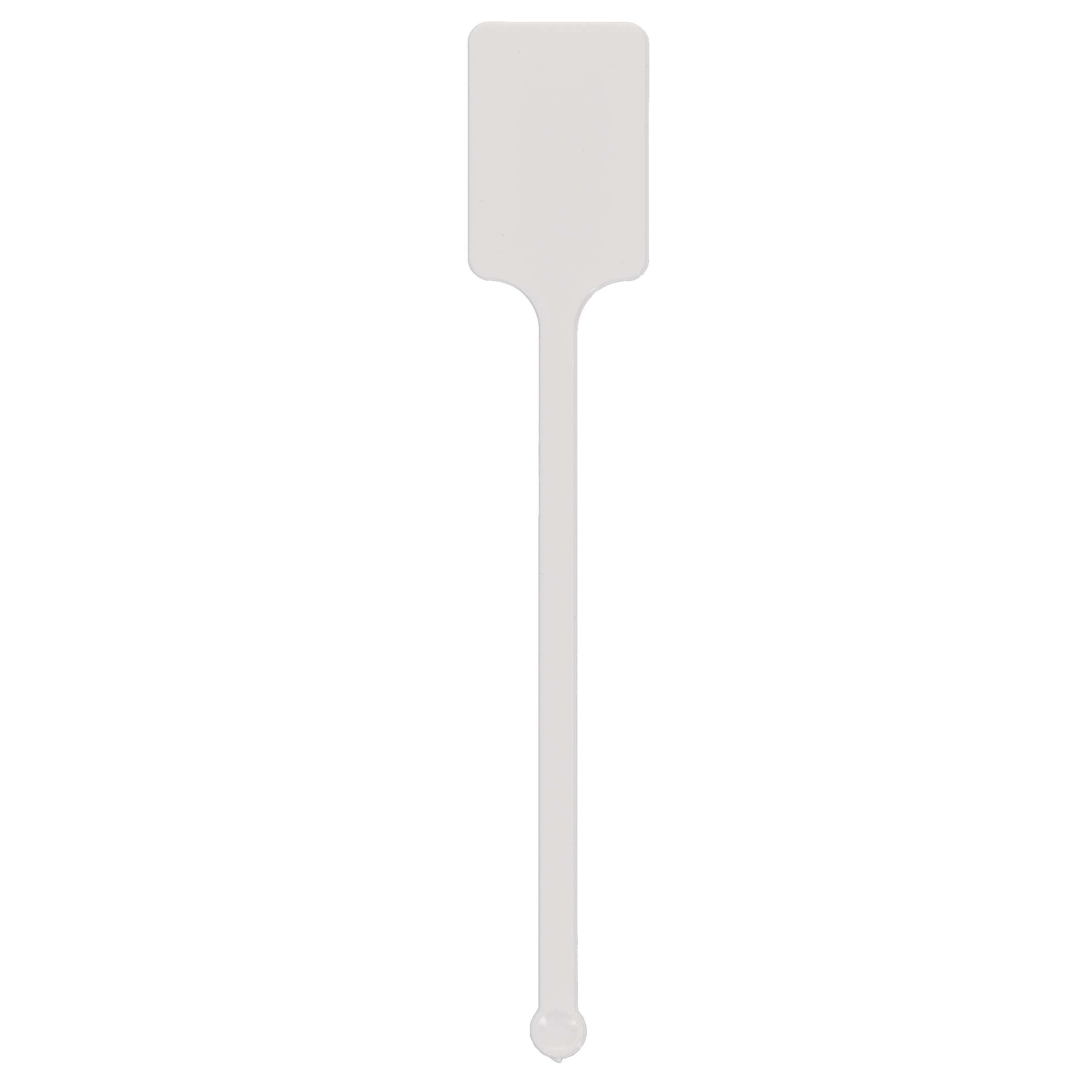Plastic Drink Stirrer 6.250" Upright Rectangle White Tradition Print 6