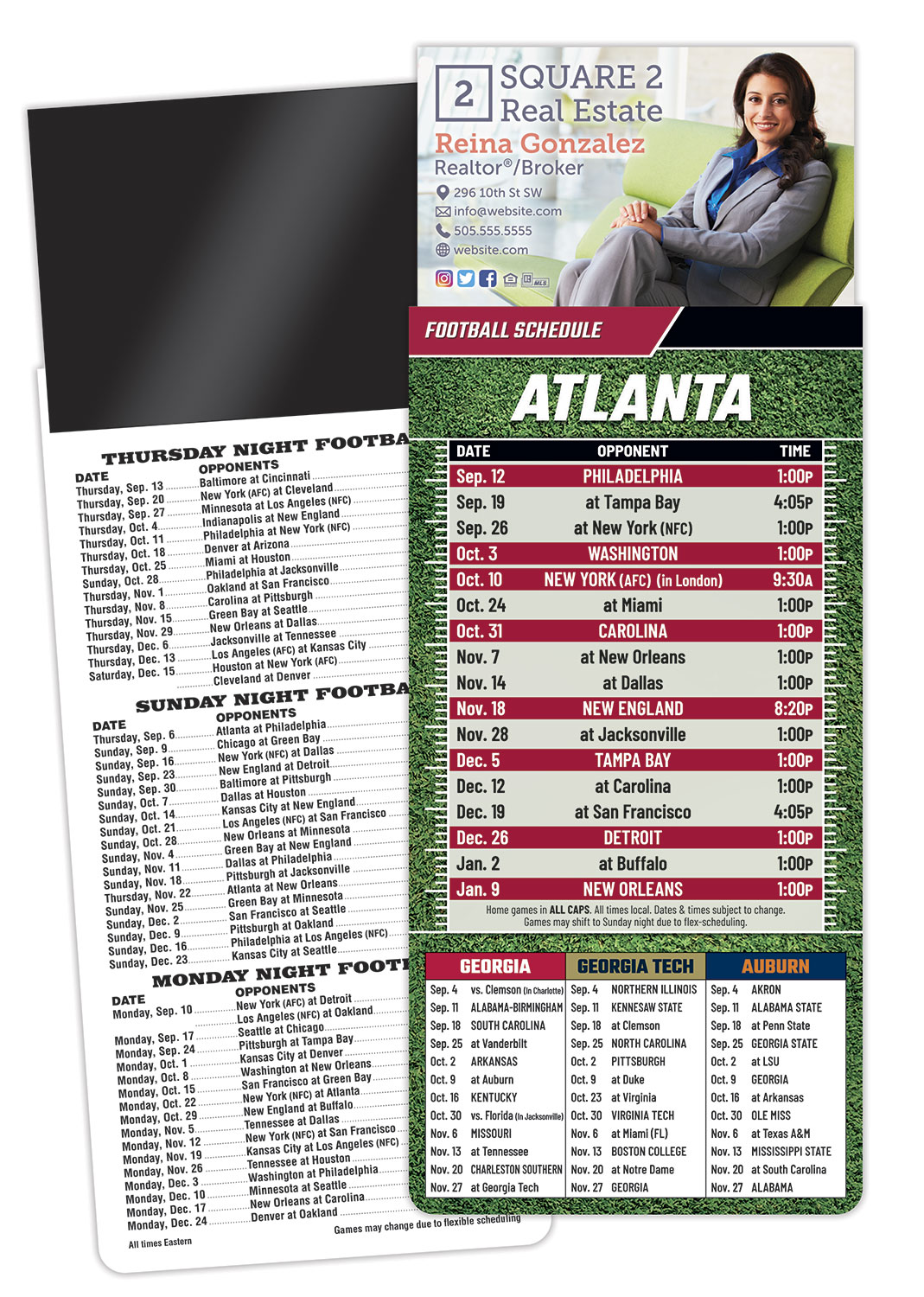Magna-Card Business Card Magnet Football Schedules (3.5x9)