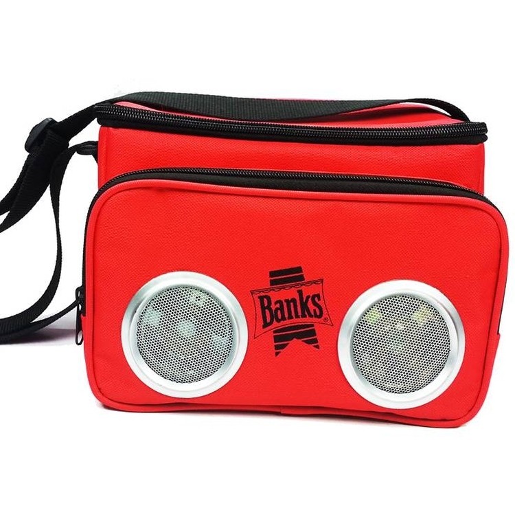Insulated Cooler Lunch Bag, Outdoor Camping Picnic Bag with Radio Speaker DPAT497 Promotions