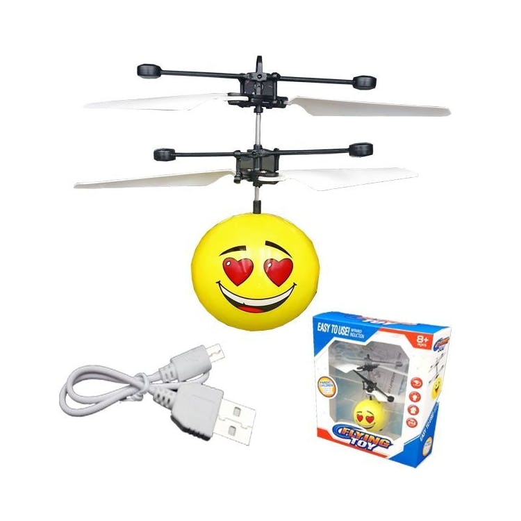 Helicopter Toys - Heart Eyes Emoji Charger Included 3