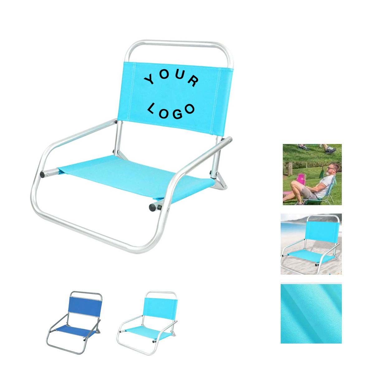 Lightweight Teslin Folding Beach Chair with Oxford Fabric