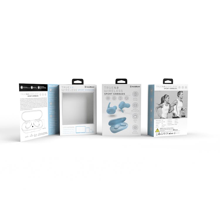Wireless Sport Earbuds - Charging Case Light Blue 3