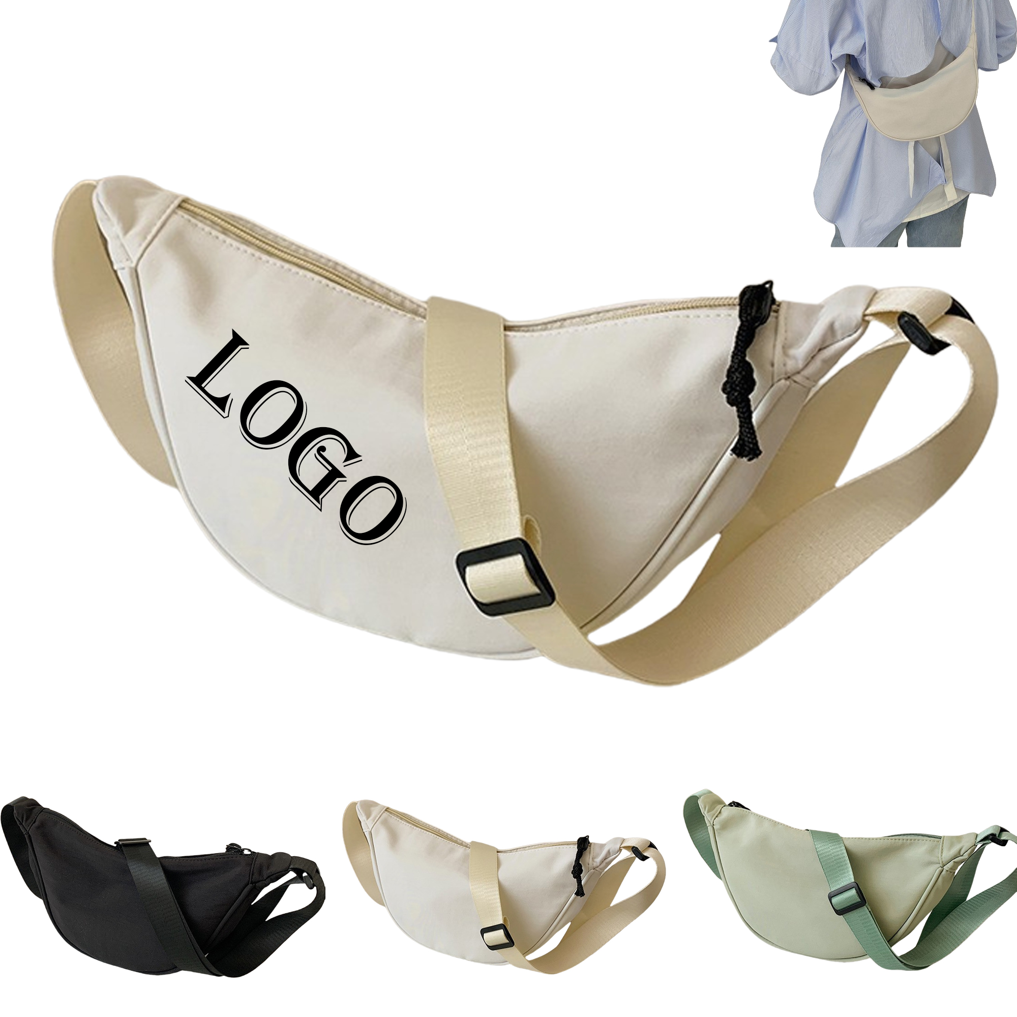 Lightweight Nylon Sling Bag MOQ50 4
