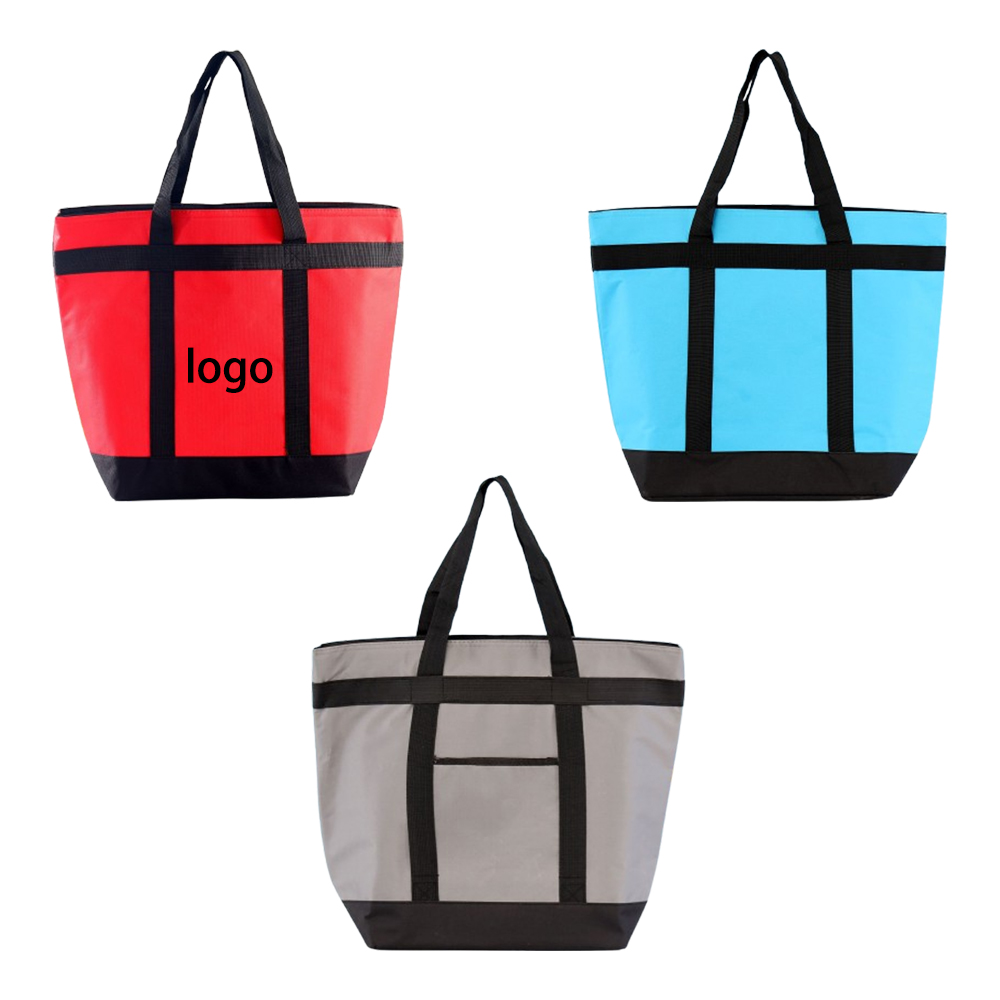 Portable Outdoor Reusable Large Canvas Insulated Cooler Tote Bag