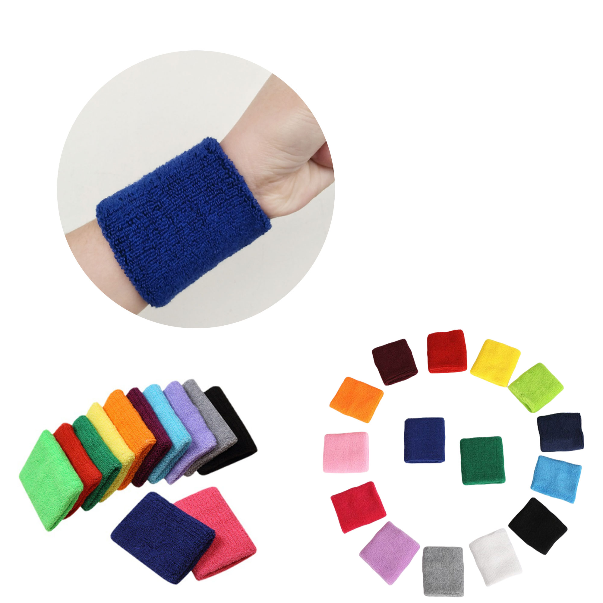 Cotton Sweat Wristbands with Custom Logo