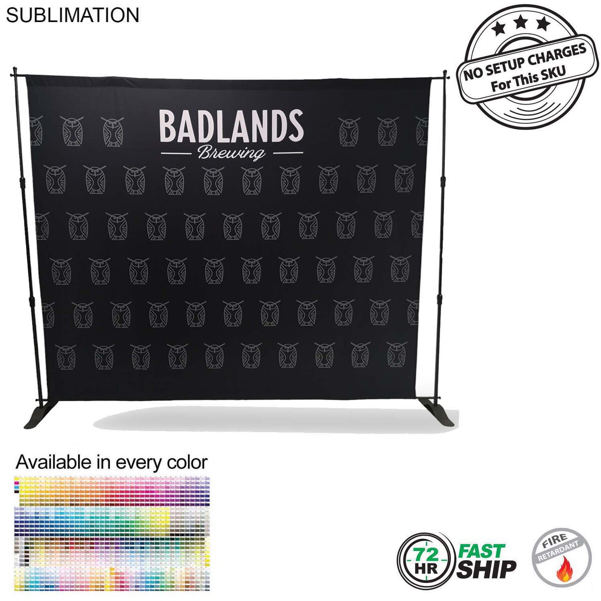 fiel 72 Hr Fast Ship -10' Exhibitor Expanding Display Kit Media Wall Backdrop with Full Color Graphics #SU729-32