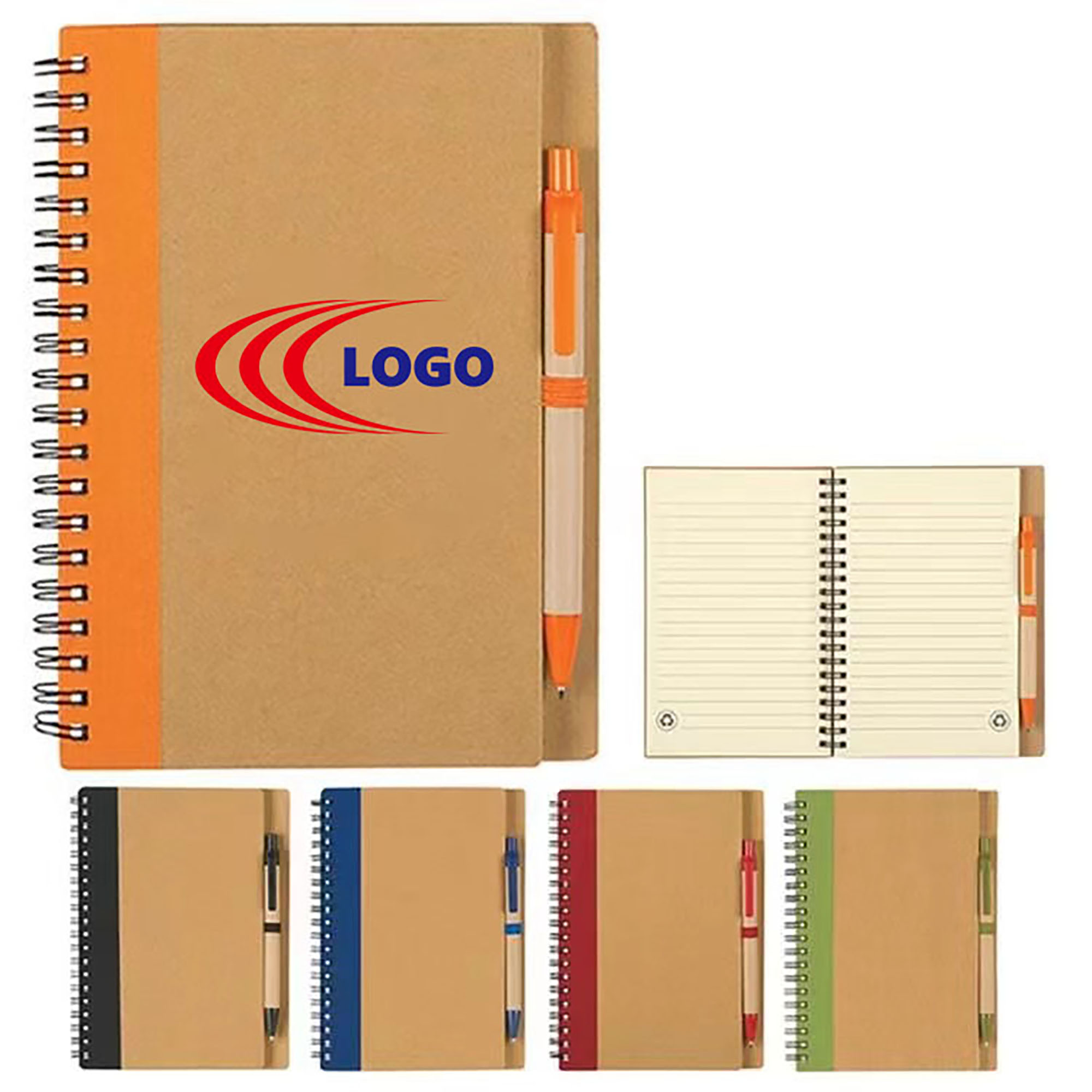 MOQ50 Spiral Coil Note Notebook With Pen