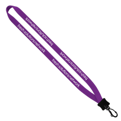 1/2" Smooth Nylon Lanyard with Plastic Clamshell & Swivel Snap Hook
