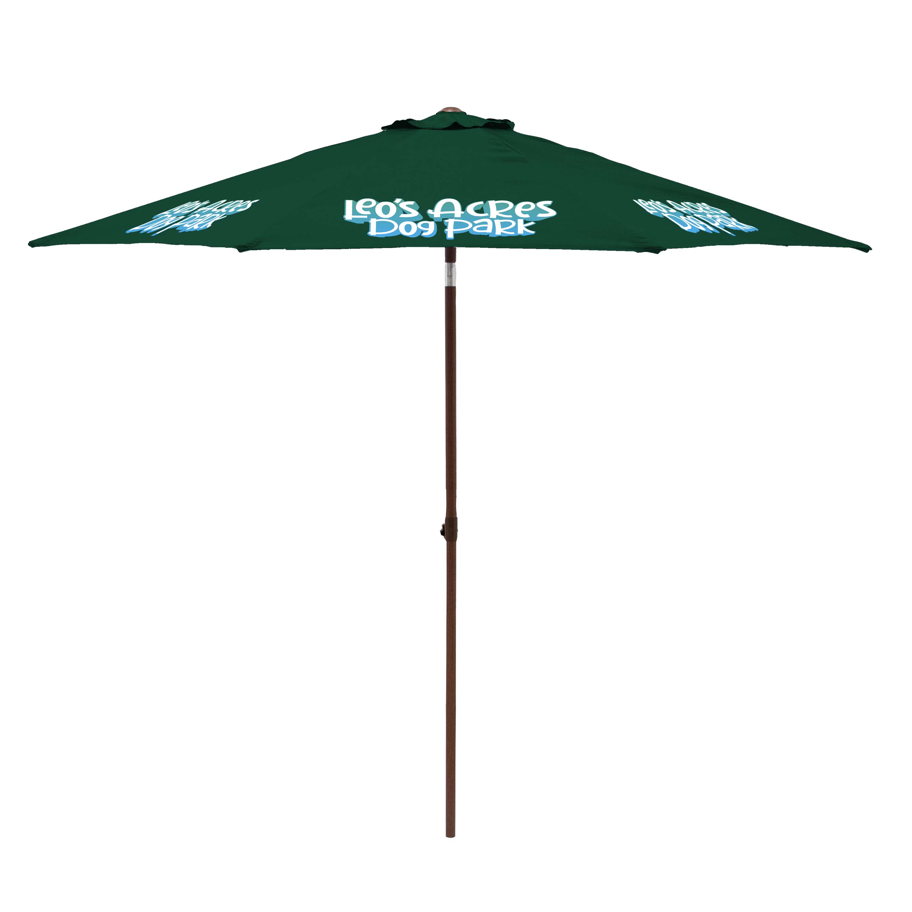 9' Wood Look Tilting Market Umbrella Kit (8 Imprints) 8